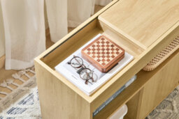 Sobuy Fbt152-N, Mobile Storage Cabinet Sofa Side Table End Table File Cabinet, Wood Veneer,w30Xd70Xh60 - thumbnail 6