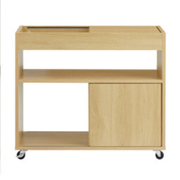 Sobuy Fbt152-N, Mobile Storage Cabinet Sofa Side Table End Table File Cabinet, Wood Veneer,w30Xd70Xh60 - thumbnail 1