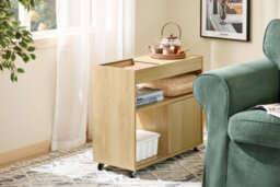Sobuy Fbt152-N, Mobile Storage Cabinet Sofa Side Table End Table File Cabinet, Wood Veneer,w30Xd70Xh60 - thumbnail 9