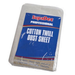 Supadec Cotton Twill Dust Sheet White (3.6 X 3.6M)
