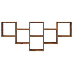 Vidaxl Wall Shelf Old Wood 159X18X66 Cm Engineered Wood - thumbnail 4