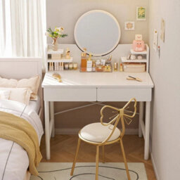 Makeup Vanity Dressing Table With Mirror & Storage Drawer - thumbnail 2