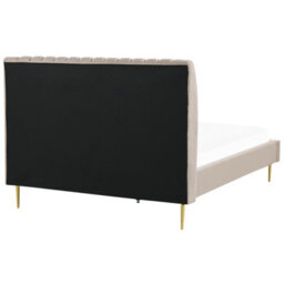 Beliani Bed Velvet Marville 180 X 200 Cm (Eu Super King) Sand Beige - thumbnail 6