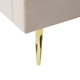 Beliani Bed Velvet Marville 180 X 200 Cm (Eu Super King) Sand Beige - thumbnail 8