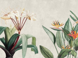 As Creation Bricoflor Non-Woven Wallpaper, Funky Wallpaper, Leaf & Palm, Floral, Jungle & Tropical In Cream, Grey, Green - 3,71 X 2,8 M - thumbnail 2