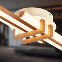 Briloner Modern Led Ceiling Light Flush Living Room Lamp Warm White Bedroom 21W, 2400Lm Coffee - thumbnail 3