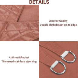 Red 3X3X3M Triangular Shade Sail 95% Uv Protection - thumbnail 6