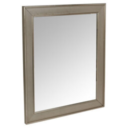Urbn-Living Urbnliving Silver Wall Mounted Large Wooden Framed Mirror Living Room Bedroom  Home Decor, 60X50Cm - thumbnail 2