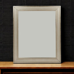 Urbn-Living Urbnliving Silver Wall Mounted Large Wooden Framed Mirror Living Room Bedroom  Home Decor, 60X50Cm - thumbnail 3