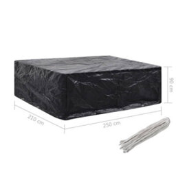 Walplus Outdoor Garden Furniture Covers 2 Pcs 8 Eyelets 250X210X90 Cm - thumbnail 7