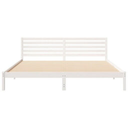 Berkfield Modern With Headboard White 200 X 210 Cm Solid Pine Wood - thumbnail 5