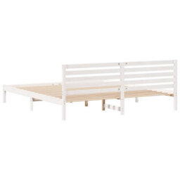 Berkfield Modern With Headboard White 200 X 210 Cm Solid Pine Wood - thumbnail 7