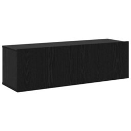 Berkfield 7 Piece Tv Cabinet Set Wall-Mounted Black Oak Engineered Wood - thumbnail 7