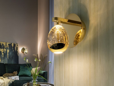Luminosa Lighting Luminosa Rocio Integrated Led Wall Lamp Gold 3000K - Uk Stock - image 1