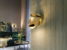 Luminosa Lighting Luminosa Rocio Integrated Led Wall Lamp Gold 3000K - Uk Stock - thumbnail 3