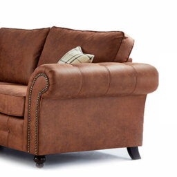 Furnishings For Less UK Oakland Tan Chesterfield 5 Seater L Shape Large Corner Sofa - thumbnail 3