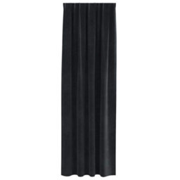 Berkfield Blackout Curtains With Top Tape 2 Pcs Black Velvet - thumbnail 3