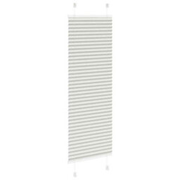 Berkfield Pleated Blind Light Grey 45X100 Cm Fabric Width 44.4 Cm Polyester - thumbnail 4