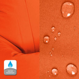 Beautiful Beanbags Beanbag Cube Footstool - Water-Resistant Bean Bag Pouffe For Indoor Or Outdoor Use - Orange - thumbnail 2
