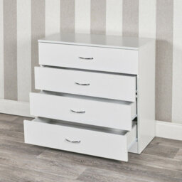 Urbn-Living Urbnliving Height 180Cm 3 Piece Wooden Bedroom Set White Wardrobe Chest Cabinet Bedside Table Clothes Storage - thumbnail 5