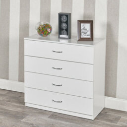 Urbn-Living Urbnliving Height 180Cm 3 Piece Wooden Bedroom Set White Wardrobe Chest Cabinet Bedside Table Clothes Storage - thumbnail 6
