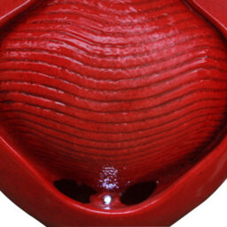 Teamson Home Garden Outdoor Water Feature, Floor Water Fountain, Glazed Pot Design, With Led Lights - Red - thumbnail 8