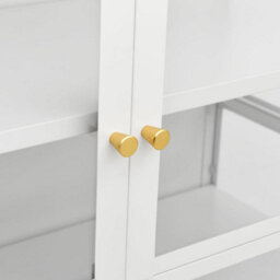 Berkfield Display Cabinet White 90X40X180 Cm Steel And Tempered Glass - thumbnail 7