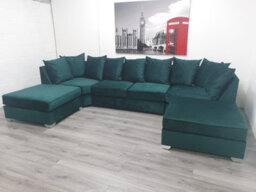 Stratus Interiors Easton Large U-Shaped Sofa In Soft Velvet Fabric - Spacious Modular Seating With Plush Comfort For Elegant Living Rooms - thumbnail 6
