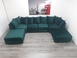 Stratus Interiors Easton Large U-Shaped Sofa In Soft Velvet Fabric - Spacious Modular Seating With Plush Comfort For Elegant Living Rooms - thumbnail 7