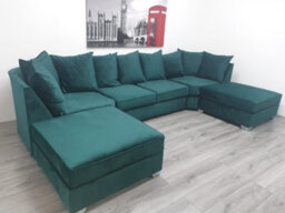 Stratus Interiors Easton Large U-Shaped Sofa In Soft Velvet Fabric - Spacious Modular Seating With Plush Comfort For Elegant Living Rooms - thumbnail 8