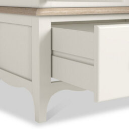 Roseland Furniture Celine Coconut White Oak Top Double Wardrobe - thumbnail 7