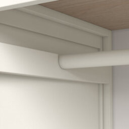 Roseland Furniture Celine Coconut White Oak Top Double Wardrobe - thumbnail 5