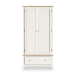 Roseland Furniture Celine Coconut White Oak Top Double Wardrobe - thumbnail 3
