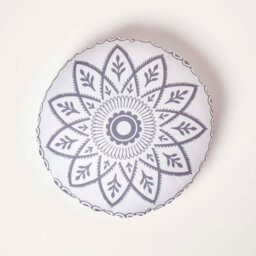 Homescapes Luxury Outdoor Cushions 2 Set Round, Waterproof Filled Cushion, Soft-Touch, Henna Grey For Garden And Indoors, 40X40 Cm - thumbnail 2