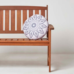 Homescapes Luxury Outdoor Cushions 2 Set Round, Waterproof Filled Cushion, Soft-Touch, Henna Grey For Garden And Indoors, 40X40 Cm - thumbnail 3
