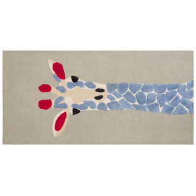 Beliani Kids Rug Sakubo Multicolour 80 X 150 Cm Cotton - image 1