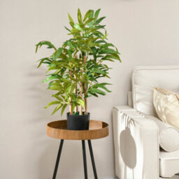 Homcom Potted Artificial Plants Bamboo Tree For Desk Indoor , 60Cm