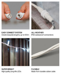 Eagle Connect String Lights White Rubber Ip65 5M/40 Led Cool White - thumbnail 5