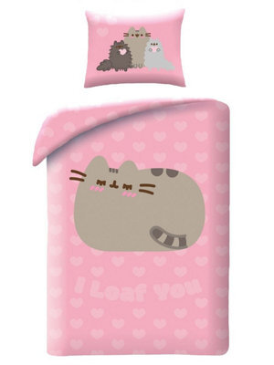 Pusheen I Loaf You Single Duvet Cover And Pillowcase Set - European Size