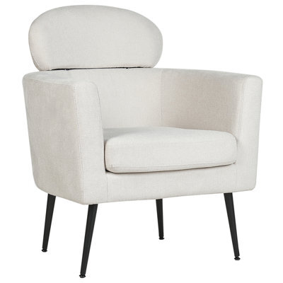 Beliani Armchair Soby Fabric Off-White - image 1