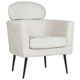 Beliani Armchair Soby Fabric Off-White - thumbnail 1