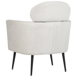 Beliani Armchair Soby Fabric Off-White - thumbnail 5