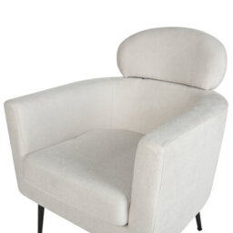 Beliani Armchair Soby Fabric Off-White - thumbnail 6