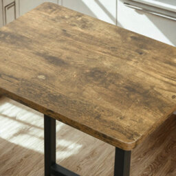 FURNOLD Set Of 2 Kitchen Counter Height Breakfast Bar Stools With Footrest Brown - thumbnail 5