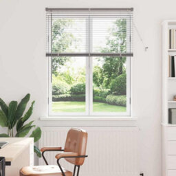 Walplus Window Blind With Curtains Manual Silver Aluminium - thumbnail 1