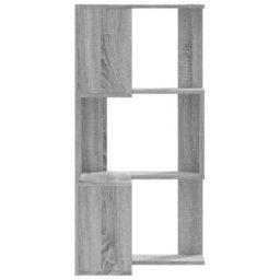 Berkfield Corner Bookcase 3-Tier Grey Sonoma 50X50X102 Cm Engineered Wood - thumbnail 5