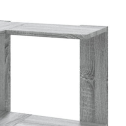 Berkfield Corner Bookcase 3-Tier Grey Sonoma 50X50X102 Cm Engineered Wood - thumbnail 7