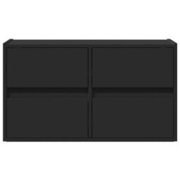 Vidaxl Tv Wall Cabinet With Led Lights Black 80X31X45 Cm - thumbnail 6