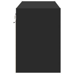 Vidaxl Tv Wall Cabinet With Led Lights Black 80X31X45 Cm - thumbnail 7