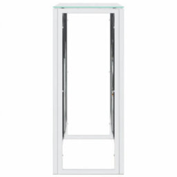 Berkfield Durable Console Table 110X30X70 Cm Stainless Steel And Glass - thumbnail 4